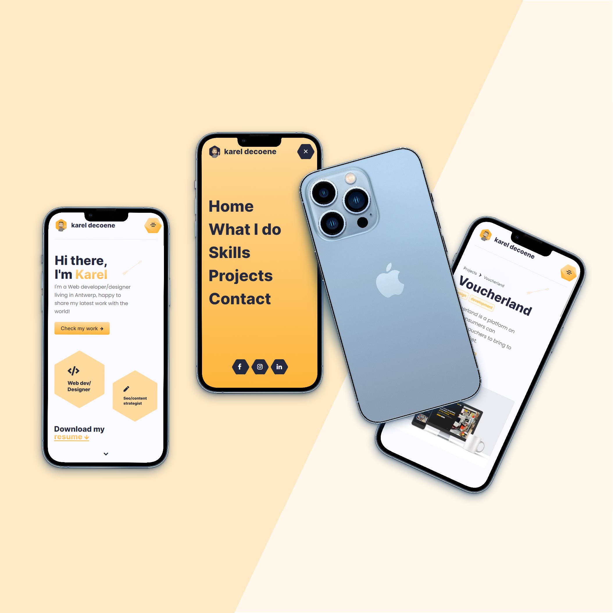 Present Online project Karrel mockup mobiel